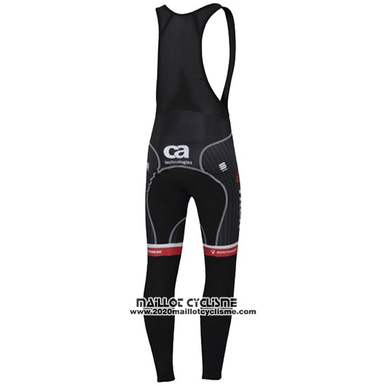 2017 Maillot Ciclismo Trek Segafredo Noir et Rouge Manches Longues et Cuissard